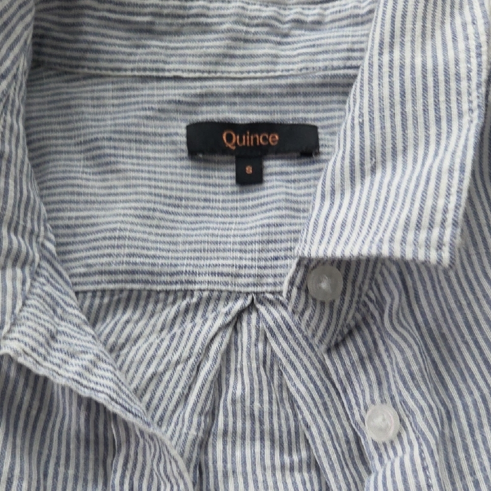 Quince 100% European Linen Long Sleeve Shirt Size Small - Picture 5 of 12